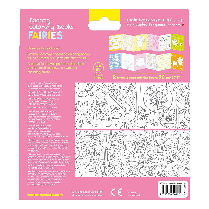 Livro de Colorir Looongo – Fadas | Banana Panda