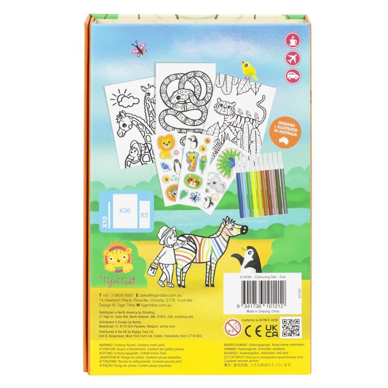 Conjunto de Colorir - Zoo