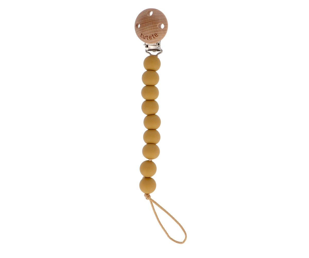 Corrente Chupeta Silicone Pure Mustard
