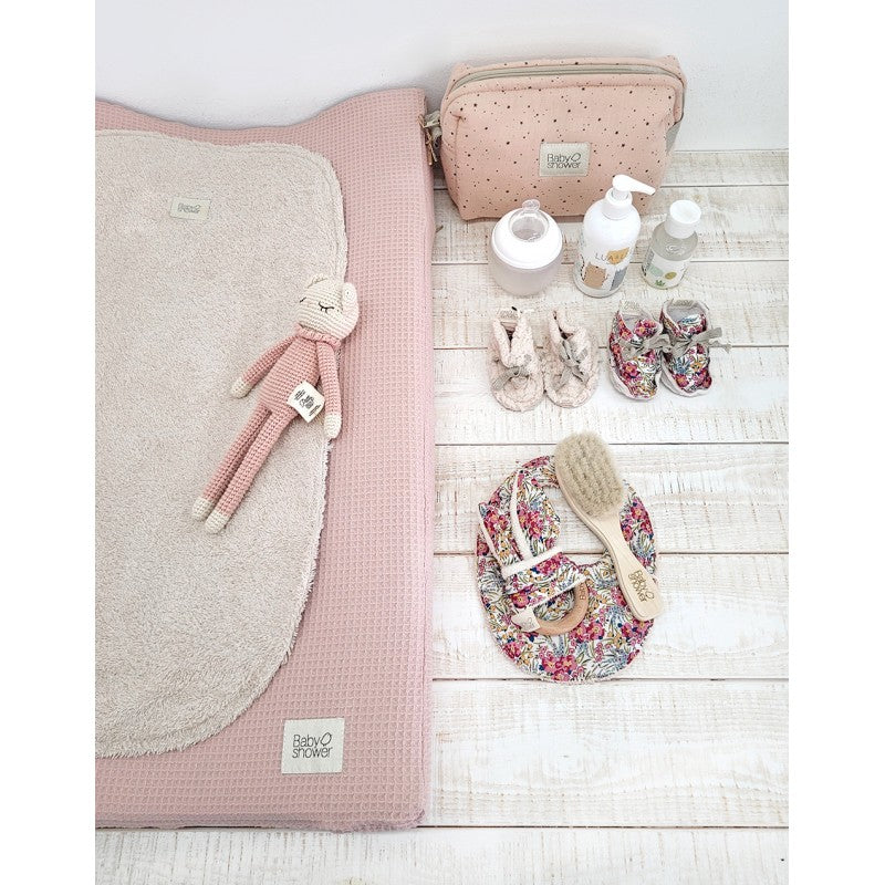 Cobertura de Trocador Waffle Rose