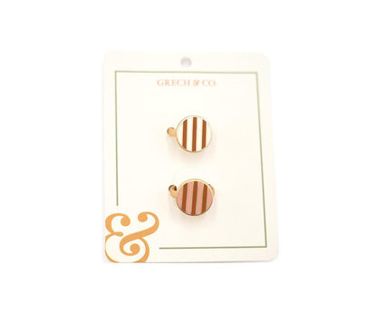 2 Anéis Esmaltados  Enamel Stripes