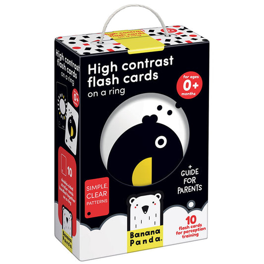 Cartas Alto Contraste em Anel para Bebés +0m | Banana Panda