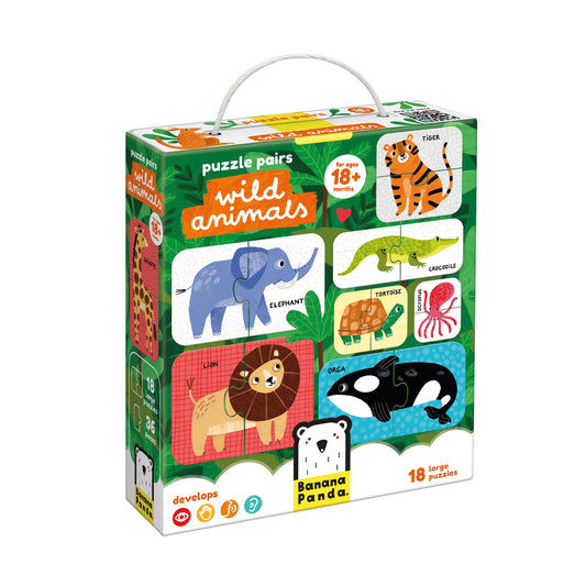 Puzzle Pairs - Animais Selvagens - Banana Panda