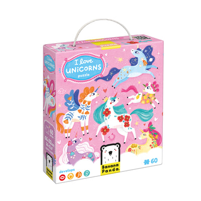 Puzzle I Love Unicorns - Banana Panda