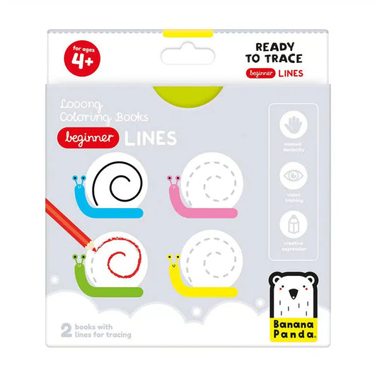Livro de Colorir Looongo +4A – Primeiras Linhas | Banana Panda