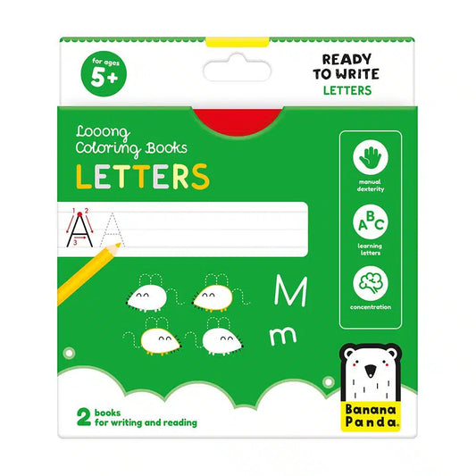 Livro de Colorir Looongo +5A – Letras | Banana Panda