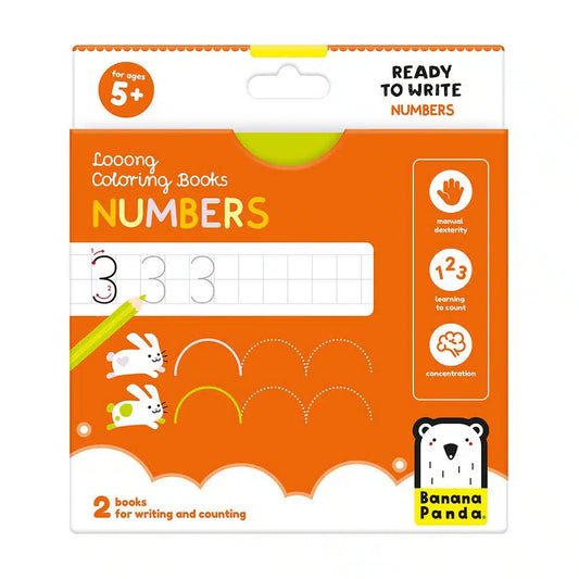 Livro de Colorir Looongo +5A – Números | Banana Panda