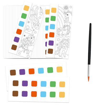 Bloco de Bolso para Colorir com Aquarela – Unicórnios