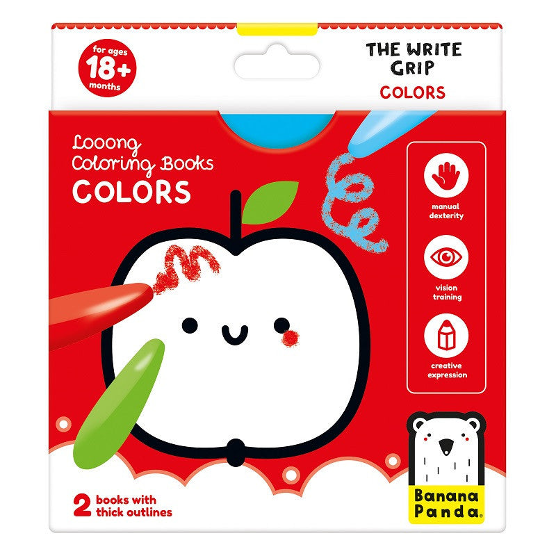 Livro de Colorir Looongo +18m – Cores | Banana Panda