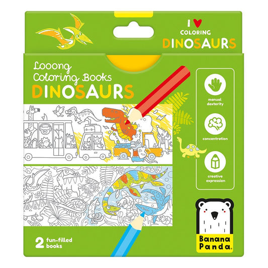 Livro de Colorir Looongo – Dinossauros | Banana Panda