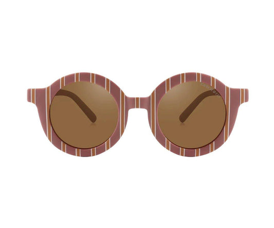 Óculos de sol polarizados Round Vintage Stripes (18m-8 anos)