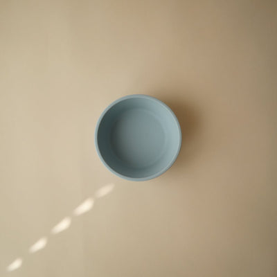 Taça Silicone Com Ventosa Mushie – Solid Powder Blue
