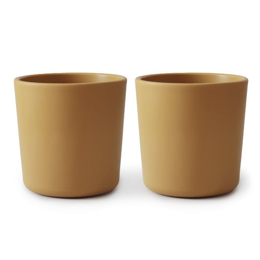 Conjunto 2 copos Mushie – Solid Mustard