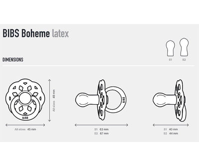 Pack 2 Chupetas Boheme BIBS Blossom/Dusky Lilac 6-12m