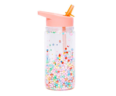 Garrafa Tritan com Palhinha Popsicles Coral
