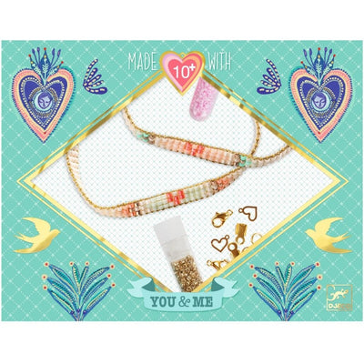 Constrói Pulseiras Tu e Eu - Corações Miyuki DIY Djeco
